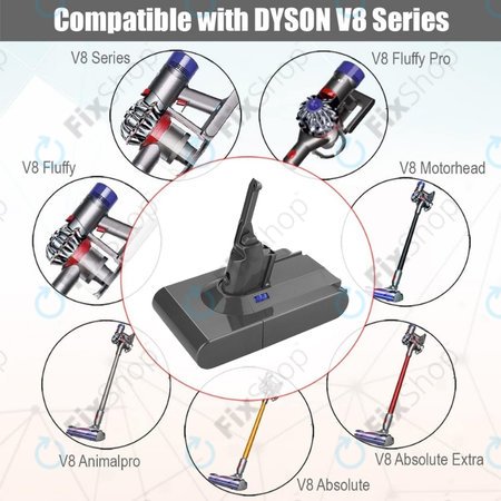 Dyson V8 - Baterie 215681, PM8-US-HFB1497A Li-Ion 21.6V 2500mAh