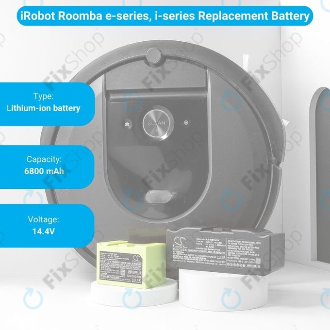 iRobot Roomba e-series, i-series - Baterie ABL-D1, 4624864, ABL-D2 Li-Ion 14.4V 6800mAh HQ