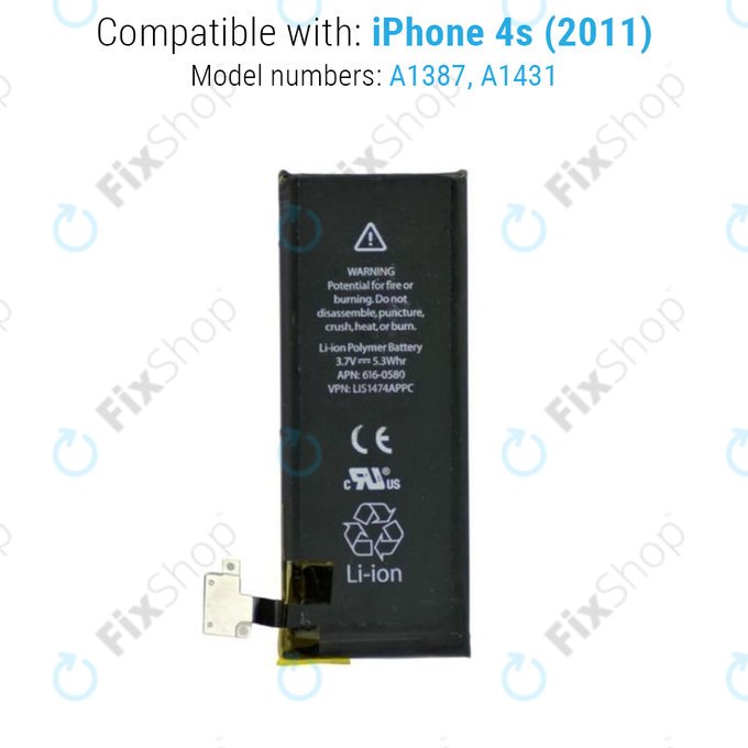 Apple iPhone 4S - Baterie 1430mAh