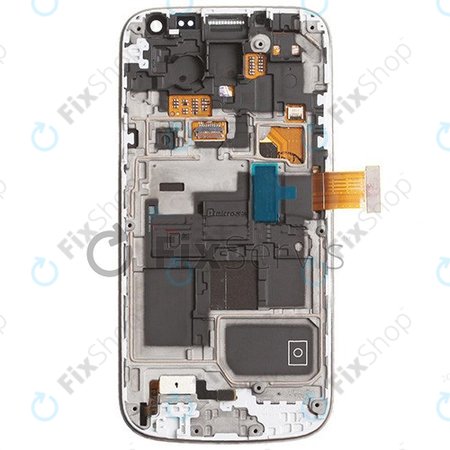 Samsung Galaxy S4 Mini i9195 - LCD Displej + Dotykové Sklo + Rám (White Frost) - GH97-14766B Genuine Service Pack