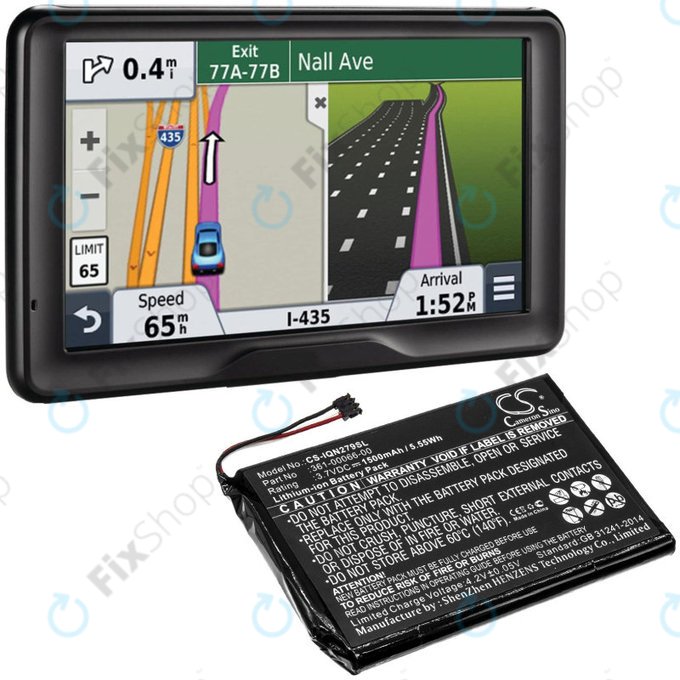 Baterie pro Garmin Nüvi 2757, 1500mAh, Li-Ion, 3.7V, 361-00066-00, HQ