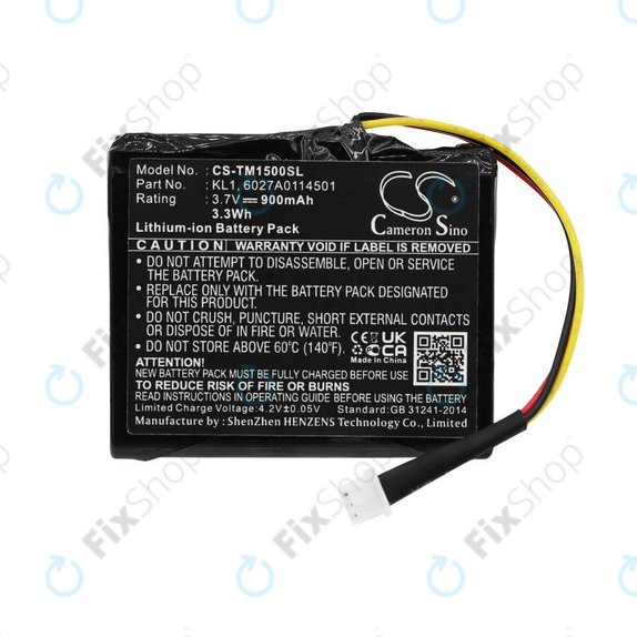 Baterie pro TomTom Via 1405, 900mAh, Li-Ion, 3.7V, 6027A0114501, HQ