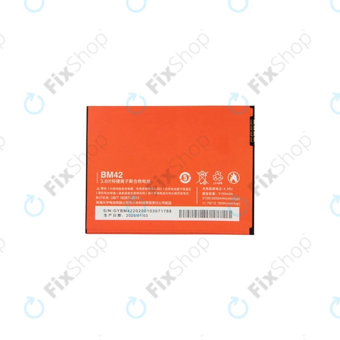 Xiaomi Redmi Note - Baterie BM42 3250mAh
