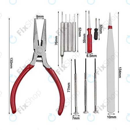 Sada hodinářských nástrojů na opravu hodinek - 16ks