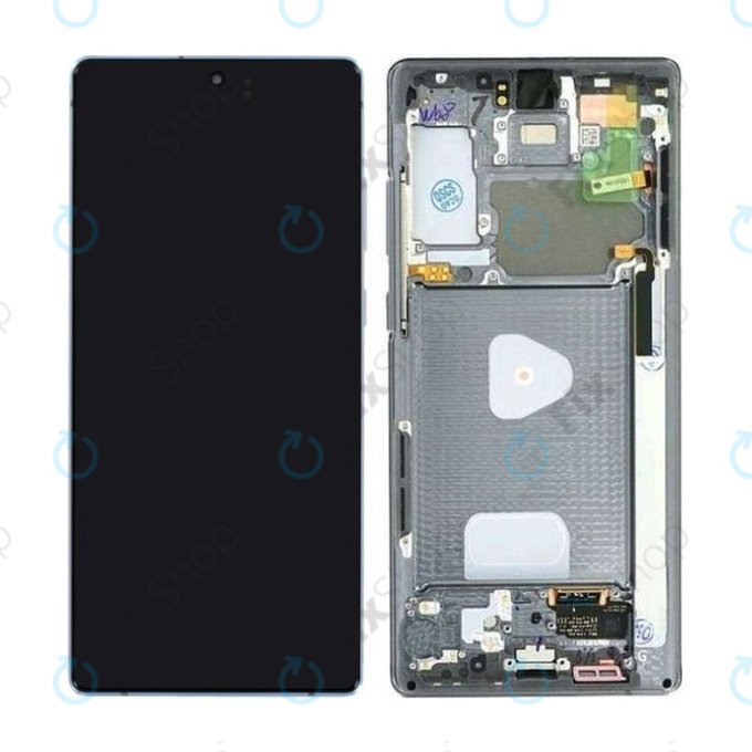 Samsung Galaxy Note 20 N980B - LCD Displej + Dotykové Sklo + Rám (Mystic Gray) - GH82-23495A, GH82-23733A Genuine Service Pack