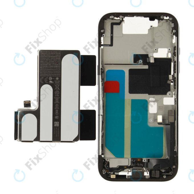 Střední Rám s Baterií pro iPhone 16 Pro | Black Titanium | ZD076-00689 | Genuine Apple