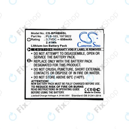 Baterie pro Bang & Olufsen Beoplay H7, H8, H9, 650mAh, Li-Ion, 3.7V, PLB-103, HQ