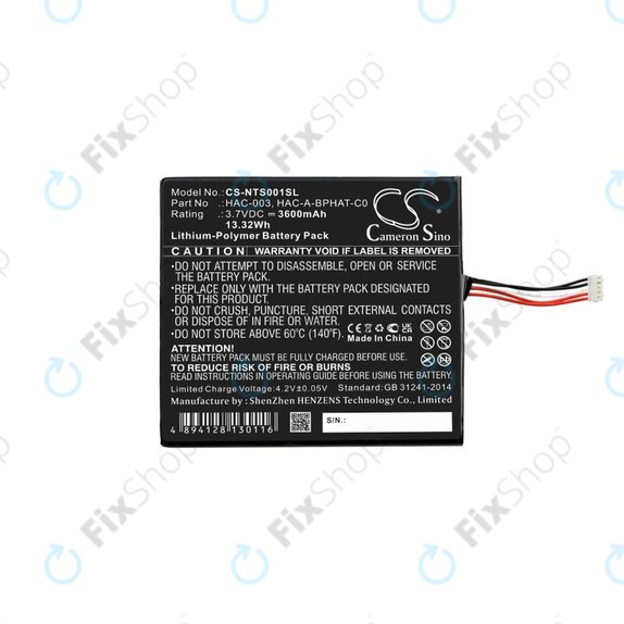 Nintendo Switch - Baterie HAC-003 3600mAh HQ