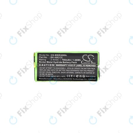 Baterie pro Waterpik 900 Sonic Toothbrush, Sensonic Plus Sr-3000, 700mAh, Ni-MH, 2.4V, BK-4MCCE, HQ