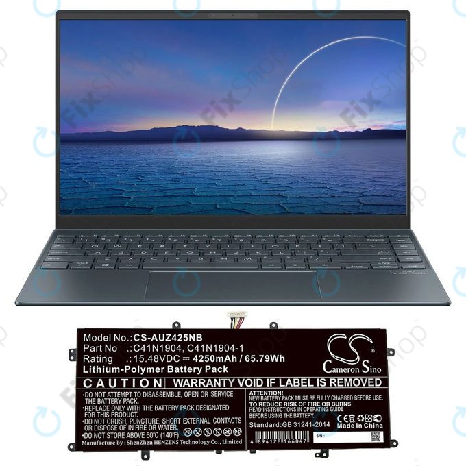 Baterie pro Asus Zenbook 13, Zenbook 14, 4250mAh, Li-Pol, 15.48V, C41N1904, HQ