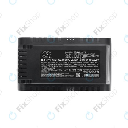 Samsung Jet 75, 75 Multi, 75 Premium, VS70, 90, VS9000 - Baterie VCA-SBT90, VCA-SBT90E, DJ96-00221A Li-Ion 21.6V 2000mAh HQ
