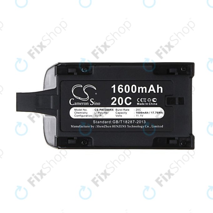 Baterie pro Parrot Bebop Drone 3.0, Mini Quadcopter, 1600mAh, Li-Pol, 11.1V, HQ