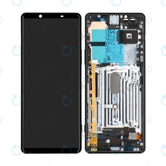 Sony Xperia 1 II - LCD Displej + Dotykové Sklo + Rám (Black) - A5019821A Genuine Service Pack