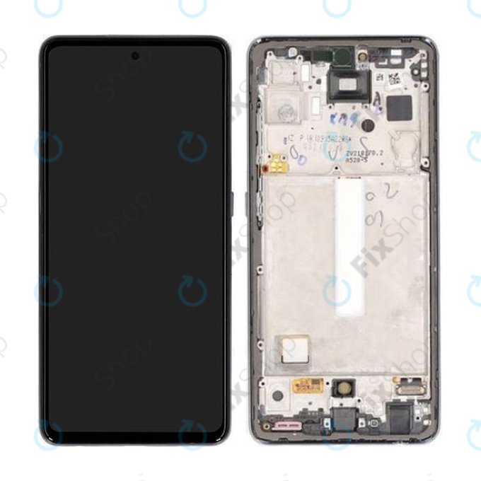Samsung Galaxy A52s 5G A528B - LCD Displej + Dotykové Sklo + Rám (Awesome Black) - GH82-26861A, GH82-26863A, GH82-26910A, GH82-26909A Genuine Service Pack