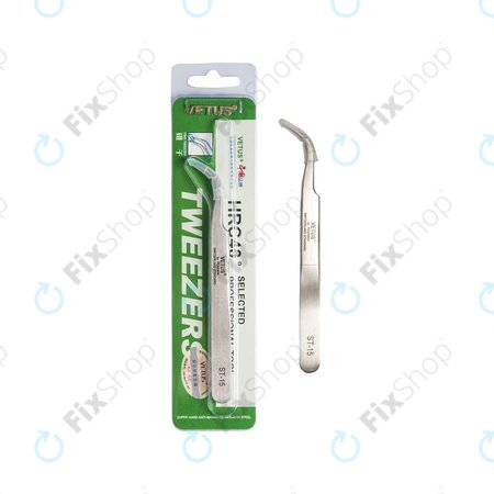 Vetus ST-15 - Profi Kovová Pinzeta s Přehnutou Špičkou (120mm)