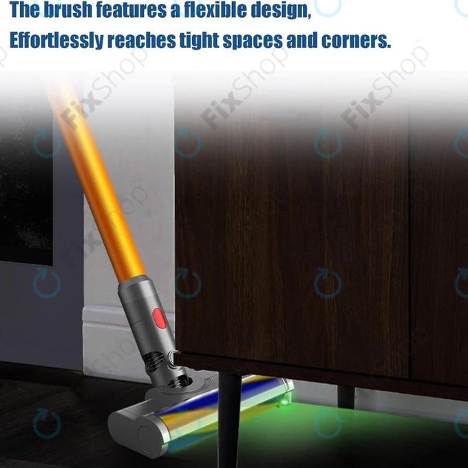 Dyson V12 - Podlahová Hubice se Zeleným LED Světlem