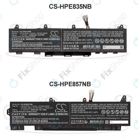 Baterie pro HP ZBook Firefly 15 G7, G8, EliteBook 855 G7, G8, 850 G7, G8, 4600mAh, Li-Pol, 11.55V, CC03053XL, HQ