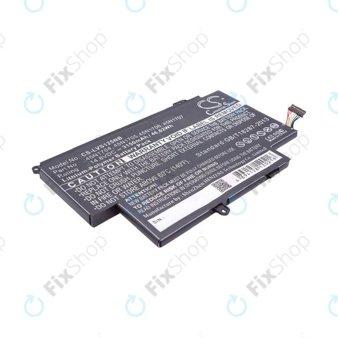 Baterie pro Lenovo ThinkPad Yoga 12, Yoga S1, 3150mAh, Li-Pol, 14.8V, 45N1704, HQ