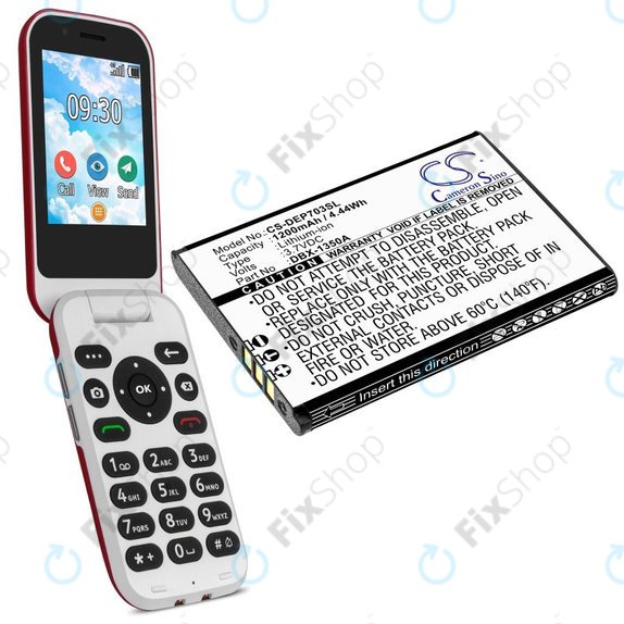 Baterie pro Doro 7030, 7031, DFC-0270, 7080, 1200mAh, Li-Ion, 3.7V, DBX-1350A, HQ