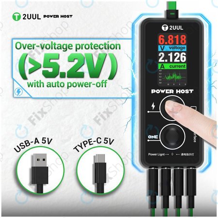 Digitální USB-C tester napětí a proudu (Power Host), 2UUL PW15