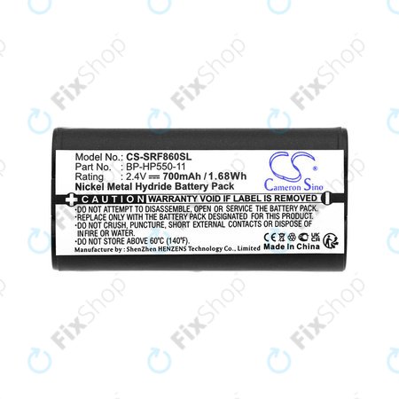 Baterie pro Sony MDR, BP-HP550-11, Ni-MH, 2.4V, 700mAh, HQ