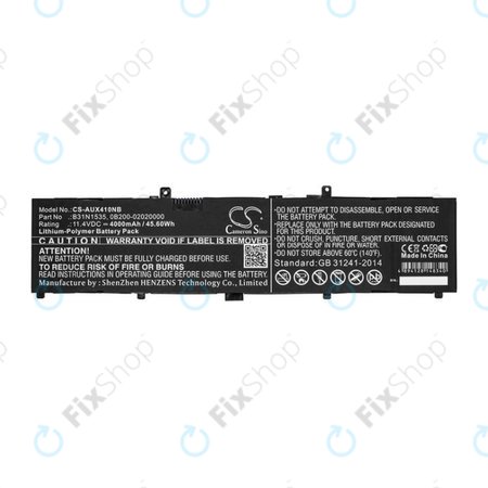 Baterie pro Asus UX310, UX310UAK, UX410UQ, 4000mAh, Li-Pol, 11.4V, B31N1535, HQ