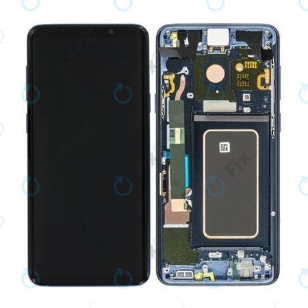 Samsung Galaxy S9 Plus G965F, G965FD - LCD Displej + Dotykové Sklo + Rám (Coral Blue) - GH97-21691D, GH97-21722D, GH97-21692D Genuine Service Pack