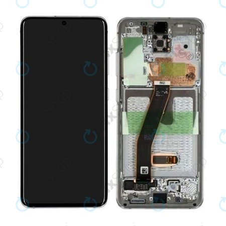 Samsung Galaxy S20 G980F - LCD Displej + Dotykové Sklo + Rám (Cloud White) - GH82-22123B, GH82-22131B Genuine Service Pack