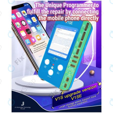 JC V1SE Programmer + LCD, Battery, Fingerprint, Face ID a 12-series Boards (iPhone 7 - 12 Pro Max)