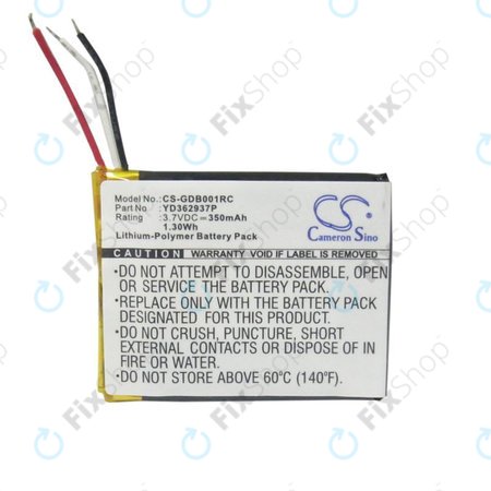 Baterie pro GoPro Wifi Remote, 350mAh, Li-Pol, 3.7V, YD362937P, HQ