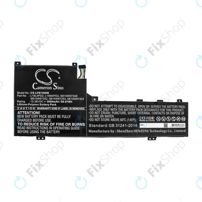 Baterie pro Lenovo Yoga S740 14, IdeaPad S740-14IIL, 3950mAh, Li-Pol, 15.36V, L19L4PD2, HQ