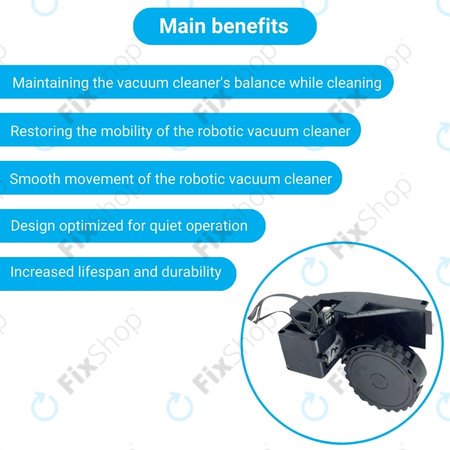 Roidmi EVE Plus - Kolo s Motorem (Levé) (Černé)