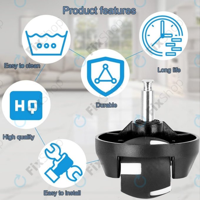 Eufy Robovac-series - Přední Kolečko (Černý)