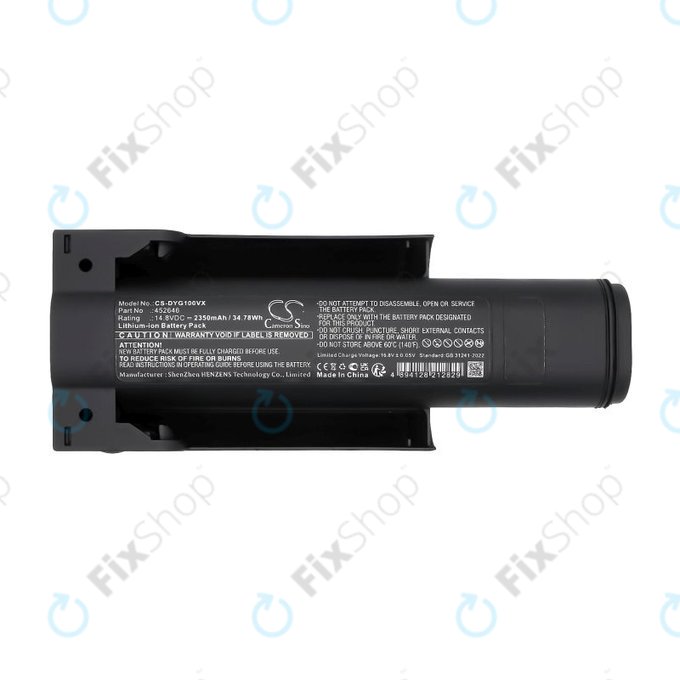 Baterie pro Dyson WashG1 Wet Floor Cleaner, 2350mAh, Li-Ion, 14.8V, 452646, HQ