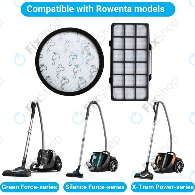 Rowenta Green Force, Silence Force, X-Trem Power - Sada Filtrů