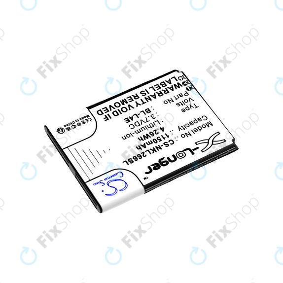 Baterie pro Nokia 2660 Flip 4G, 1150mAh, Li-Ion, 3.7V, BL-L4E, HQ