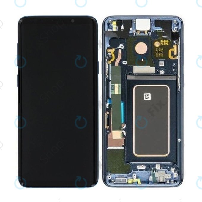 Samsung Galaxy S9 Plus G965F, G965FD - LCD Displej + Dotykové Sklo + Rám (Coral Blue) - GH97-21691D, GH97-21722D, GH97-21692D Genuine Service Pack