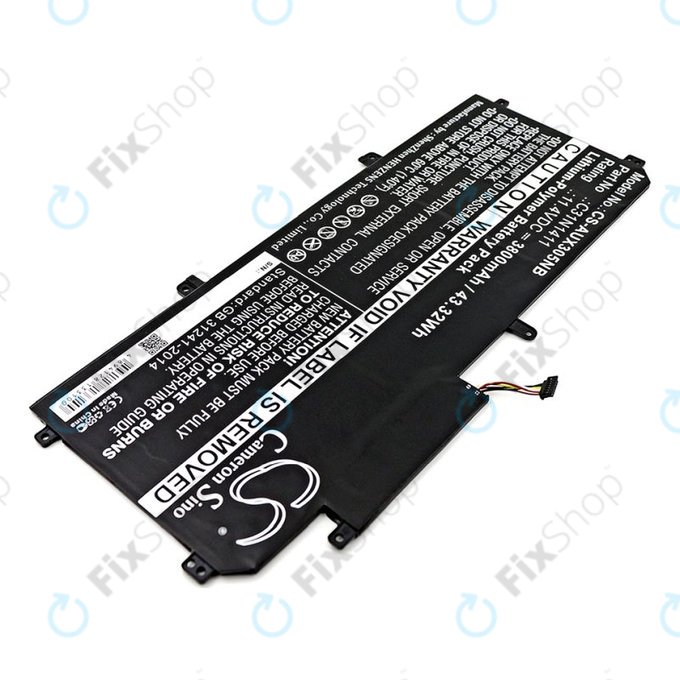 Baterie pro Asus Zenbook UX305, 3800mAh, Li-Pol, 11.4V, C31N1411, HQ