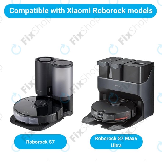 Sada náhradních dílů pro Xiaomi Roborock S7, S7 MaxV Ultra (2x Hlavní kartáč, 4x Filtr, 4x Boční kartáč – černý, 4x Mopovací útěrka)
