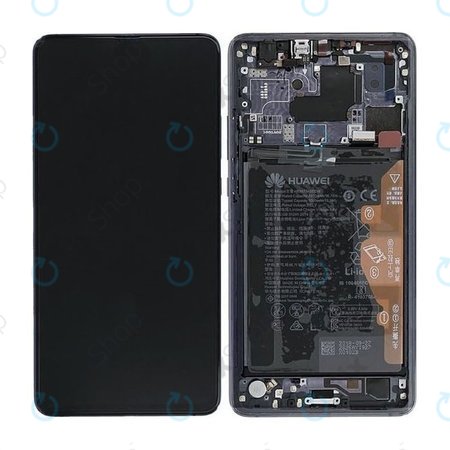 Huawei Mate 20 X - LCD Displej + Dotykové Sklo + Rám + Baterie (Phantom Silver) - 02352GDA Genuine Service Pack