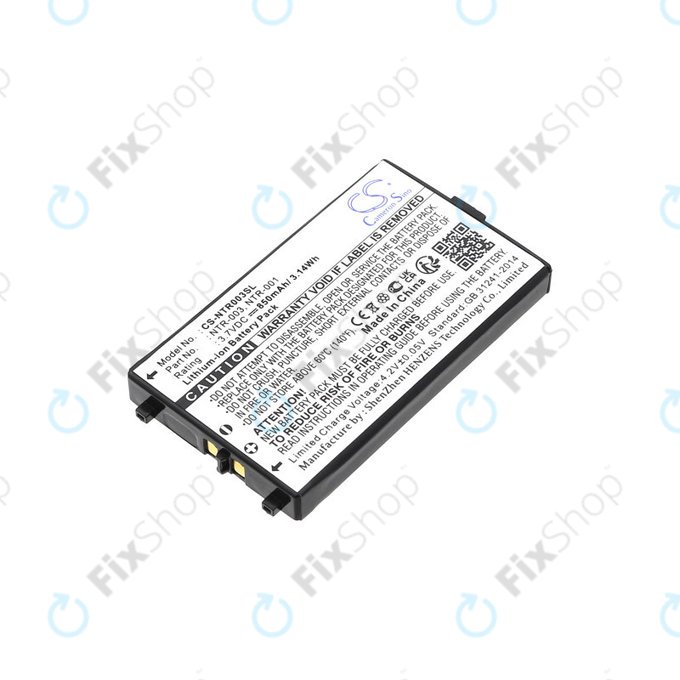 Baterie pro Nintendo, 850mAh, Li-Ion, 3.7V, NTR-003, HQ
