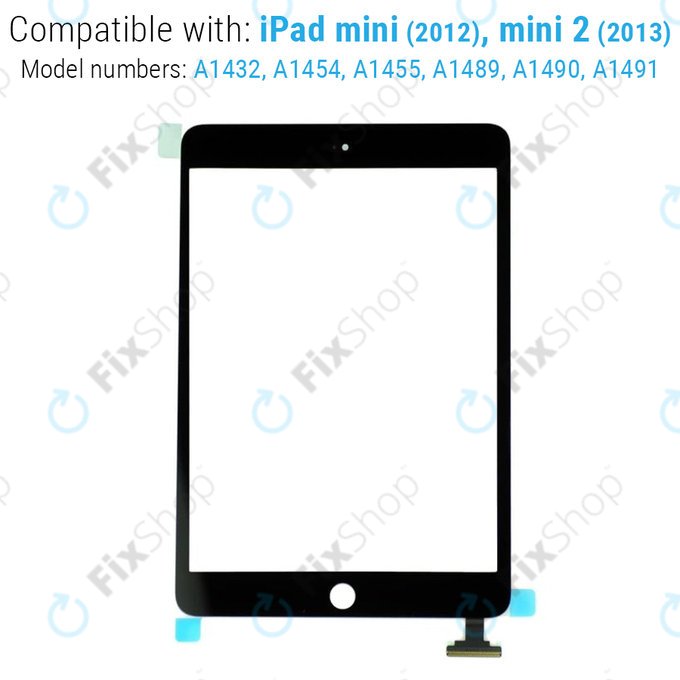 Apple iPad Mini, Mini 2 - Dotykové Sklo + IC Konektor (Black)