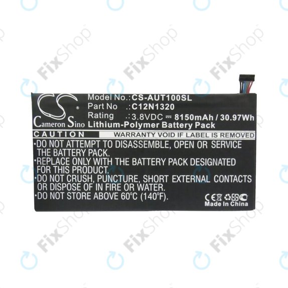 Baterie pro Asus Transformer Book T100, 8150mAh, Li-Pol, 3.8V, C12N1320, HQ