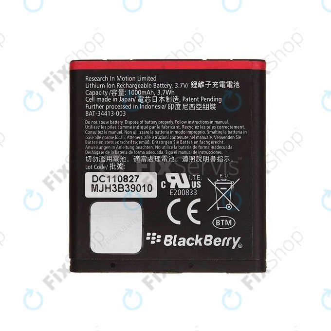Blackberry Curve 9360, 9350, 9370 - Baterie EM1 1000mAh