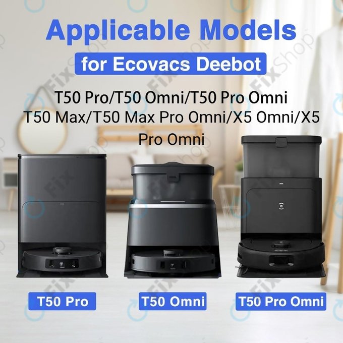 Mopovací útěrka, 2 ks pro Ecovacs Deebot T50 Omni, T50 Pro Omni, T50 Max, T50 Max Pro Omni, T30c, T30c Omni, X5 Omni, X5 Pro Omni