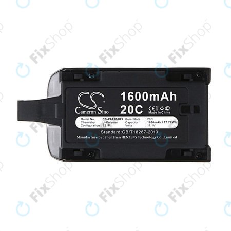 Baterie pro Parrot Bebop Drone 3.0, Mini Quadcopter, 1600mAh, Li-Pol, 11.1V, HQ