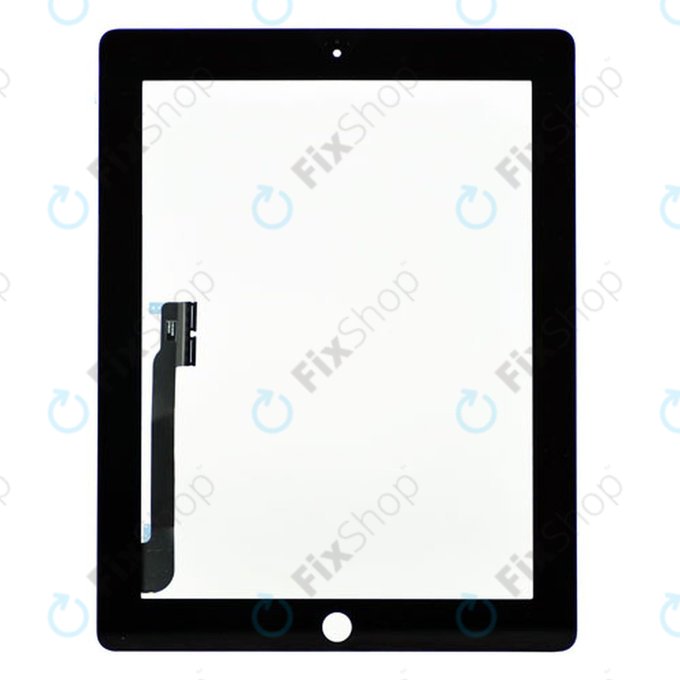 Apple iPad 3, iPad 4 - Dotykové Sklo (Black)
