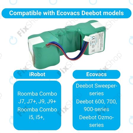 Ecovacs Sweeper-series, Deebot Ozmo-series - Baterie DM88 Ni-MH 12.0V 3000mAh