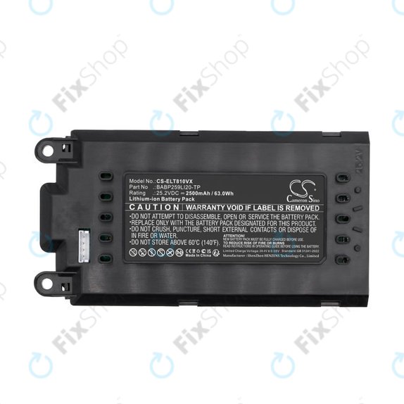 Baterie pro Electrolux Well Q8, WQ81-3OMB, WQ81-PANIM, 2500mAh, Li-Ion, 25.2V, BABP259LI20-TP, HQ