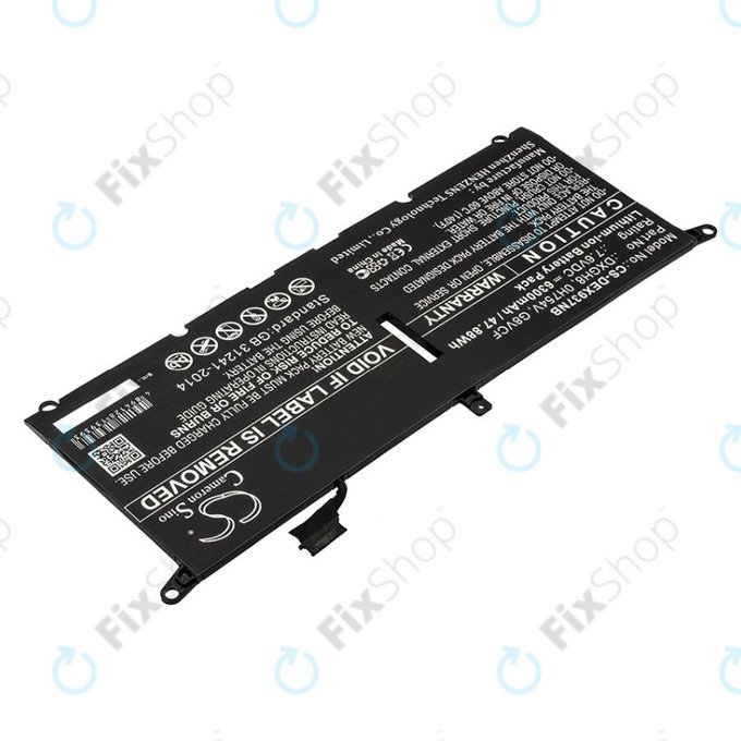 Baterie pro Dell XPS 13 9370, 6300mAh, Li-Ion, 7.6V, DXGH8, HQ